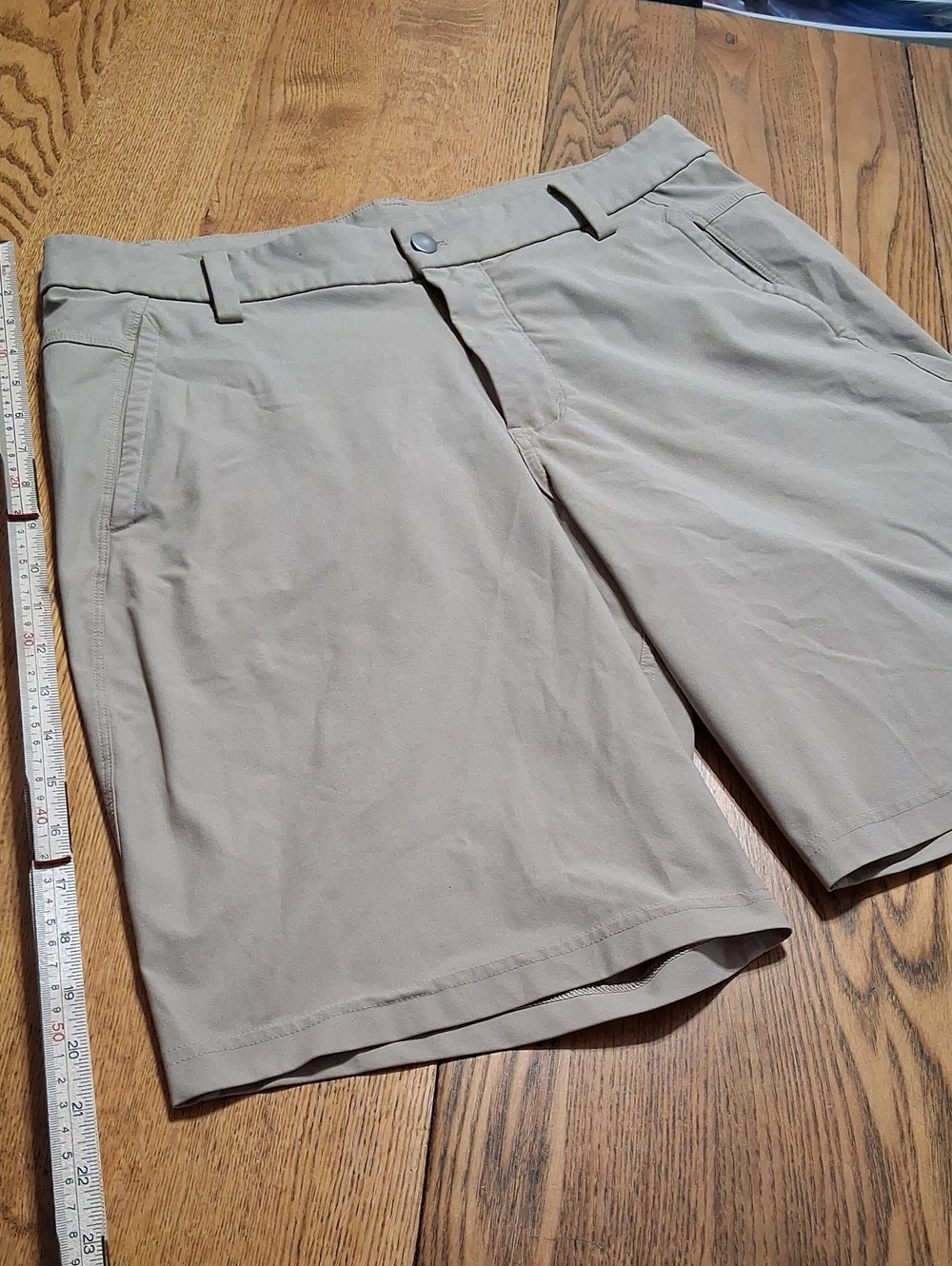 LULULEMON Shorts Mens WAIST 33.50 - 34 TAN Activewear Preowned Exercise